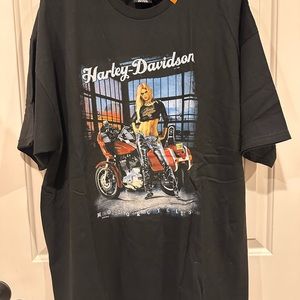 Harley Davidson NWT Men’s 2XL Tough Chick Pinup Tokyo Japan Showa-No-Mori